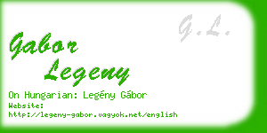 gabor legeny business card